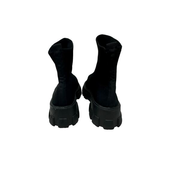 Black slip on thick sole sock boots size 41 -10 - Picture 9 of 10